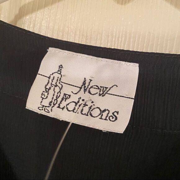 VINTAGE NEW EDITION BLACK BLOUSE - Picture 2 of 4